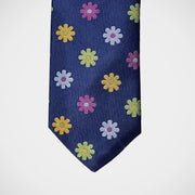 'Woven Daisies on Blue' Tie