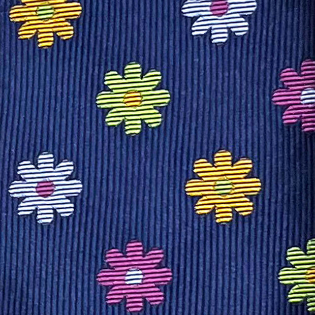 'Woven Daisies on Blue' Tie