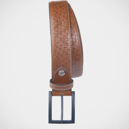 H. Halpern Esq. 'Cognac Basketweave' Belt