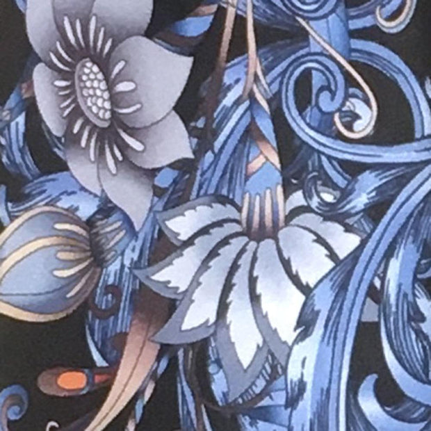 Vitaliano 'Light Blue Floral on Black' Tie