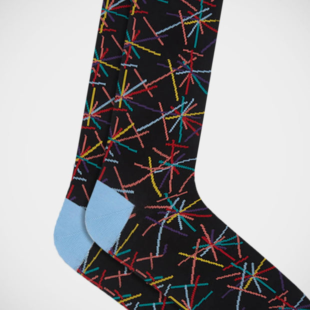 'Fireworks on Black' Socks