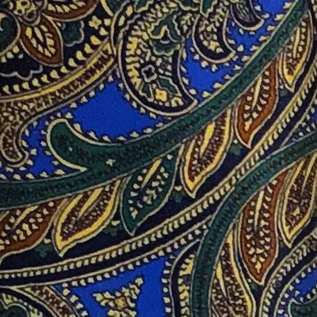 'Gold & Green Paisley on Royal' Tie