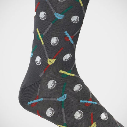 'Golf on Grey' Socks