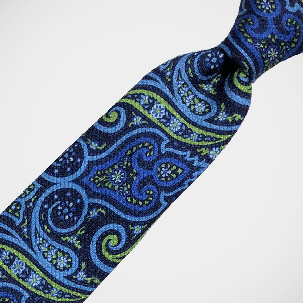 'Green and Blue Paisley' Tie