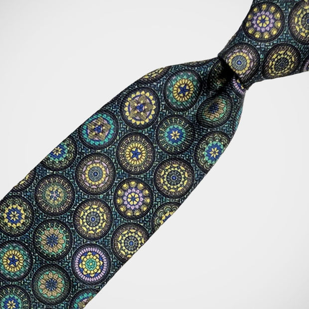 'Medallions on Green' Tie