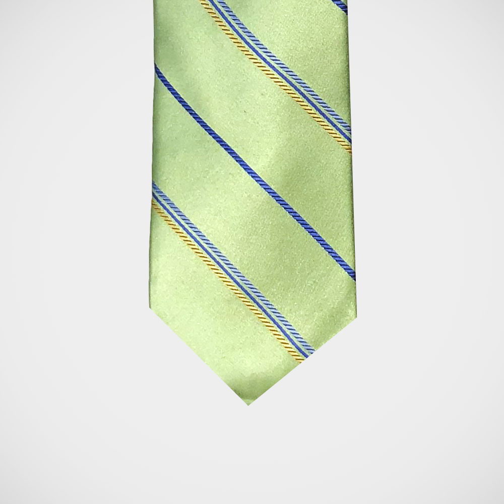 'Spring Green Satin Stripe' Tie