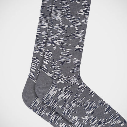 'Textured Floral on Grey' Socks