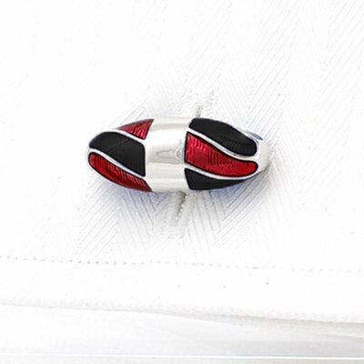 'Red & Black Twist' Cufflinks