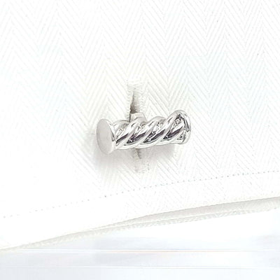 'Silver Twist' Cufflinks