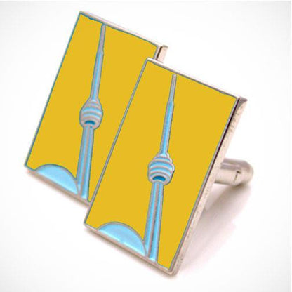 H. Halpern Esq. 'CN Tower-yellow' Canadian Cufflinks
