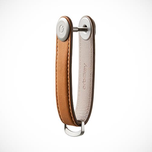 Orbitkey 'Leather-Cognac with Tan stitching' Keyring