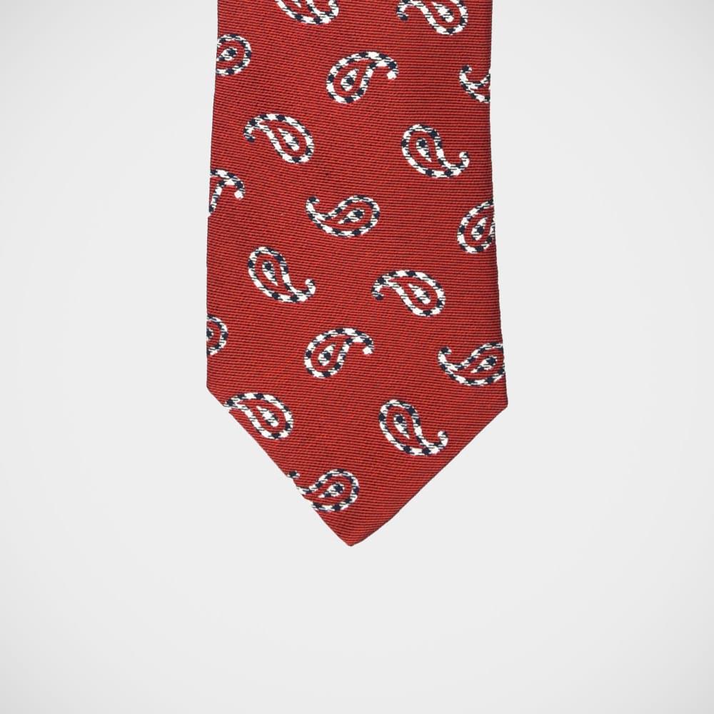 H. Halpern Esq. 'Check Paisley on Red' Tie