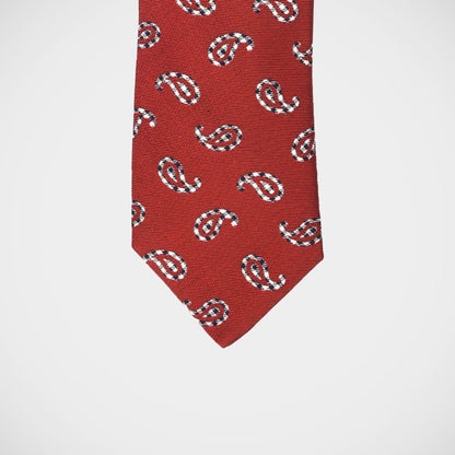 H. Halpern Esq. 'Check Paisley on Red' Tie