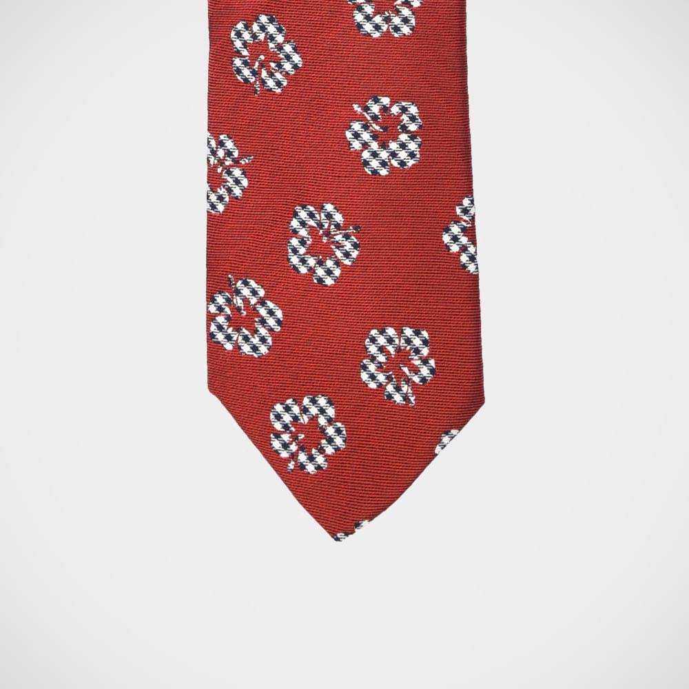 H. Halpern Esq. 'Check Floral on Red' Tie