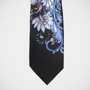 Vitaliano 'Light Blue Floral on Black' Tie