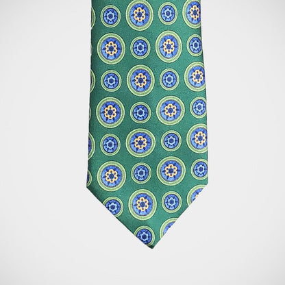 'Medallions on Green' Tie