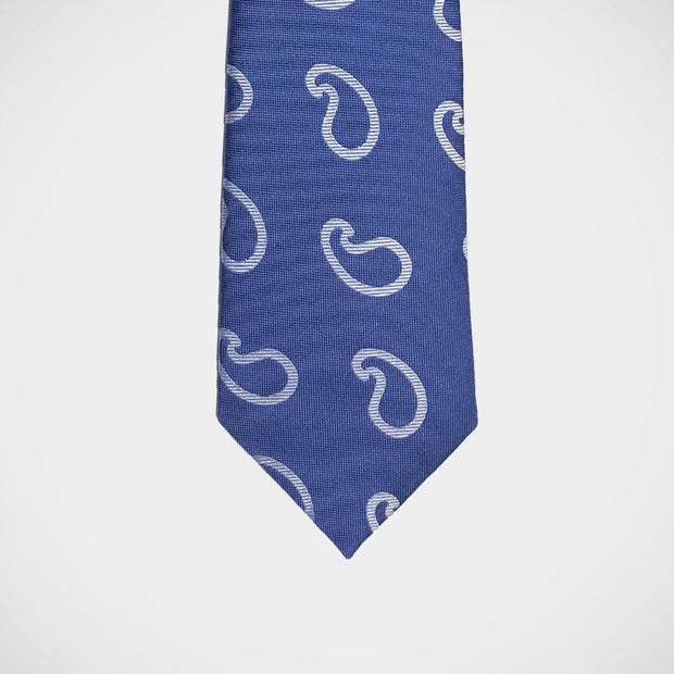 'Paisley Outlines on Blue' Tie
