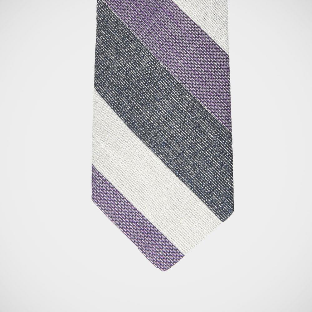 'Mauve & Navy Stripe' Tie
