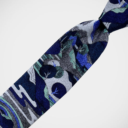 'Stylized Landscape in Grey' Tie