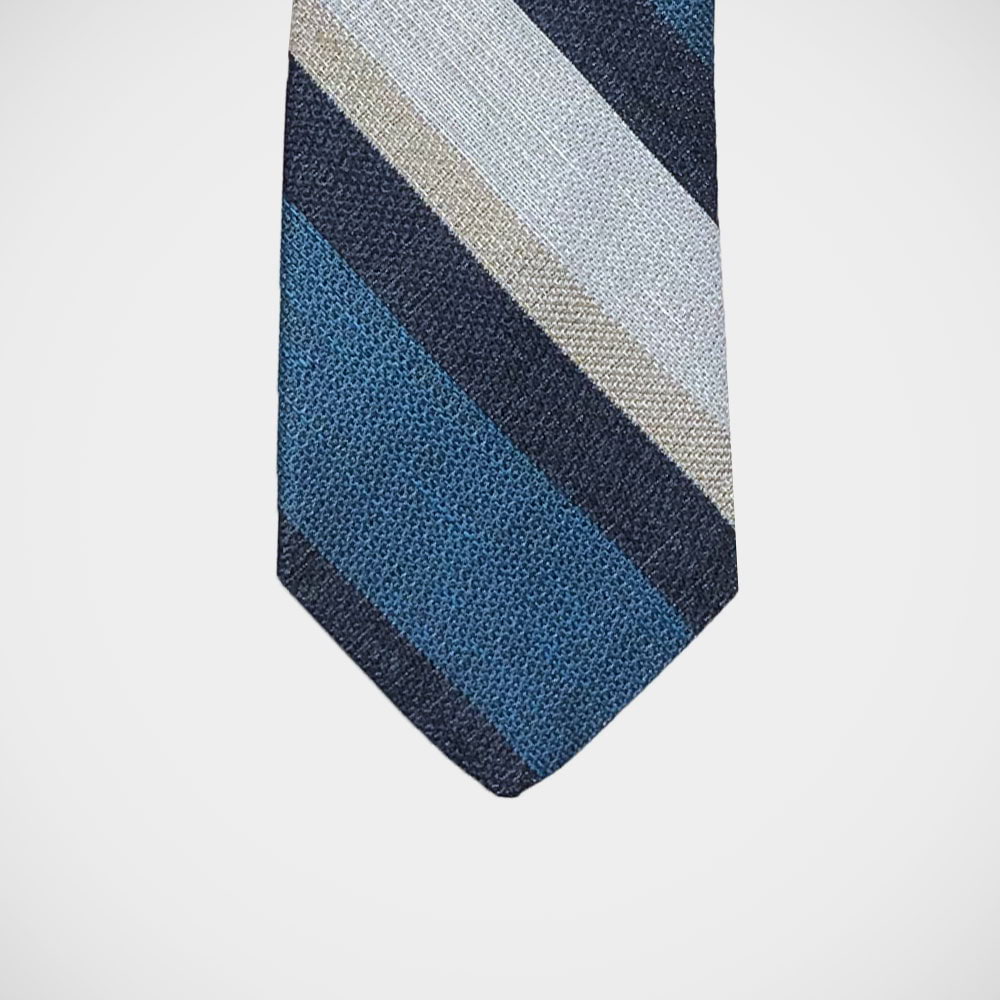 'Linen & Teal Stripe' Tie