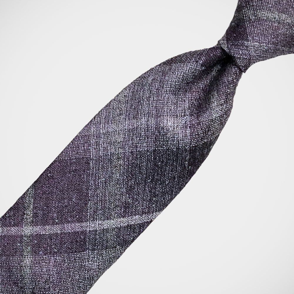 'Linen-look Plaid' Tie
