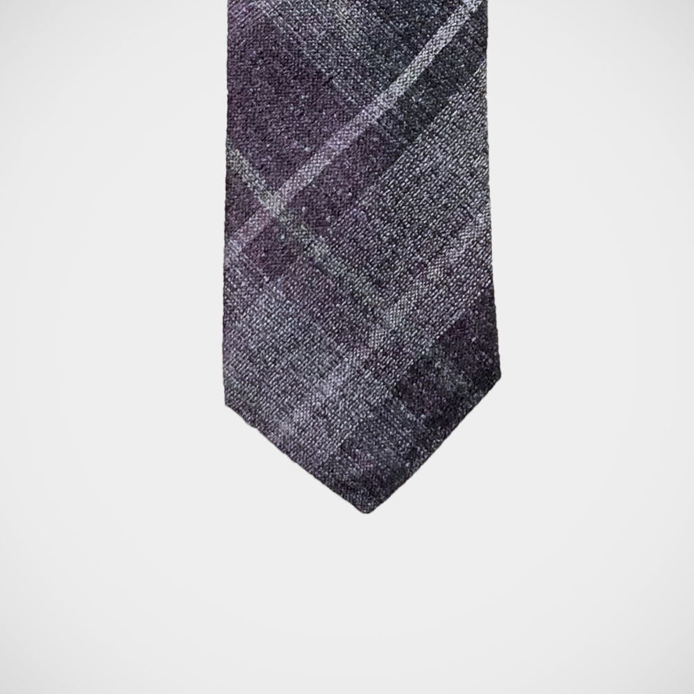 'Linen-look Plaid' Tie