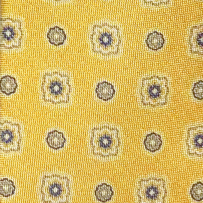 'Navy Neat on Yellow' Tie