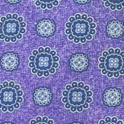 'Medallions on Purple' Tie