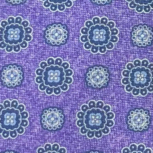 'Medallions on Purple' Tie