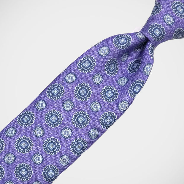 'Medallions on Purple' Tie
