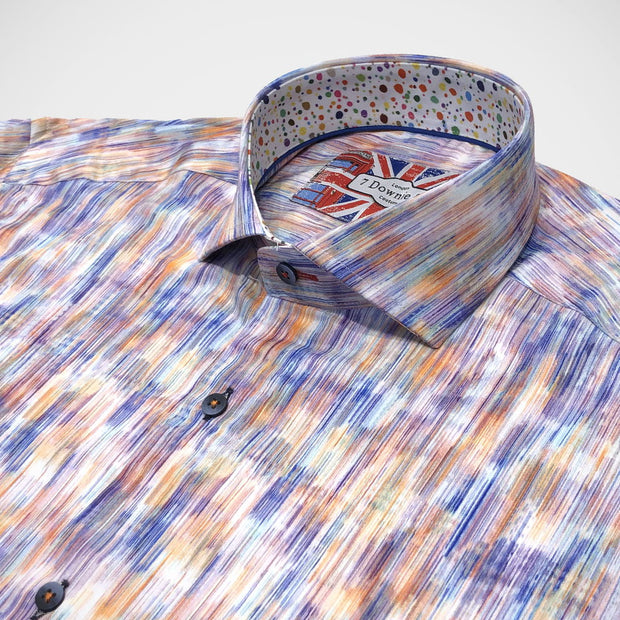 'Orange Abstract' Short Sleeved Sport Shirt