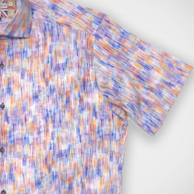 'Orange Abstract' Short Sleeved Sport Shirt