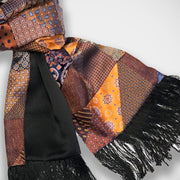 'Silk Patchwork - Orange' Scarf