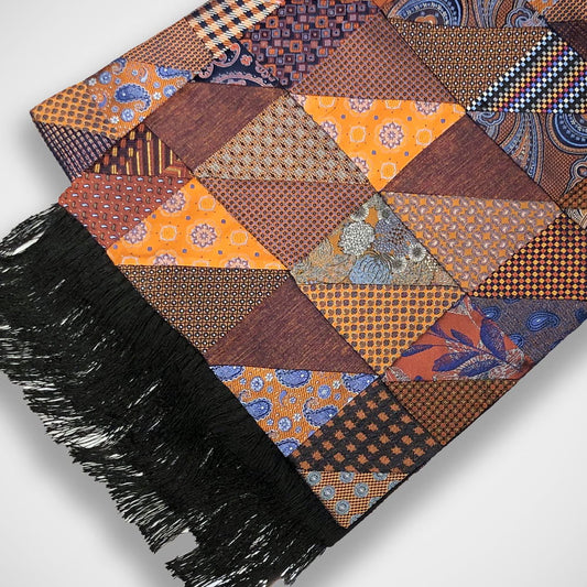 'Silk Patchwork - Orange' Scarf