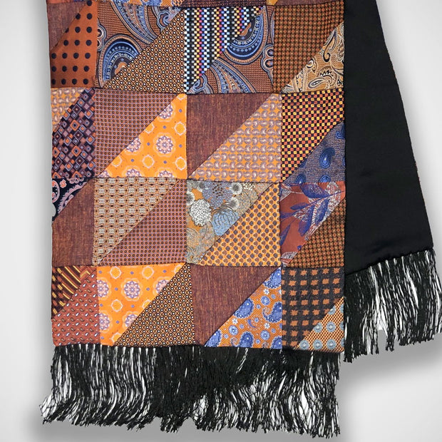 'Silk Patchwork - Orange' Scarf