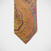 'Orange and Pink Woven Paisley' Tie