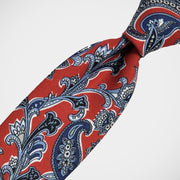 'Blue Paisley on Red' Tie