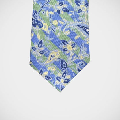 'Green Stripe with Paisley' Tie