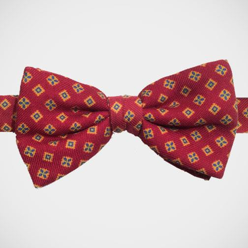 Marchesi di Como 'Wool Neat - Burgundy' Pre-tied Bowtie