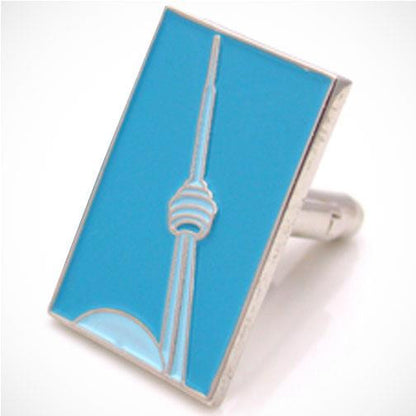 H. Halpern Esq. 'CN Tower-blue' Canadian Cufflinks