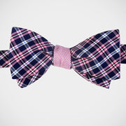 H. Halpern Esq. 'Blue & Pink Plaid' Reversible Bow Tie