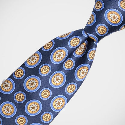 'Medallion on Blue' Tie