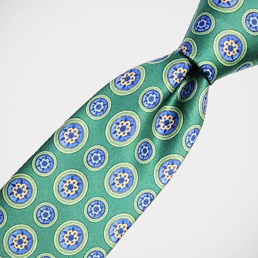 'Medallions on Green' Tie