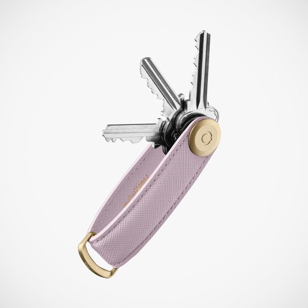 'Saffiano Leather - Lilac' Keyring