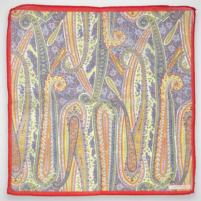 'Green Paisley' Pocket Square