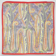'Green Paisley' Pocket Square