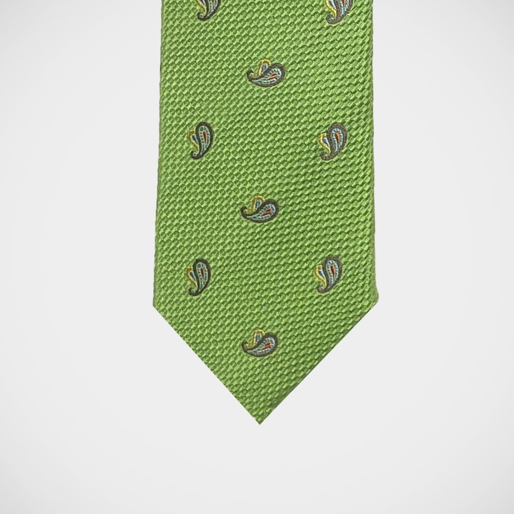 'Woven Paisley on Green' Tie