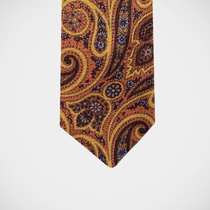 'Orange and Gold Paisley' Tie