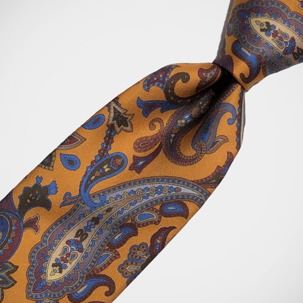 'Paisley on Orange' Tie